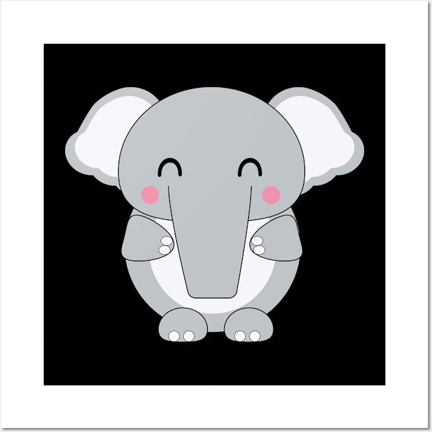 Cute Baby Elephant Wall Art by Kam Bam Designs